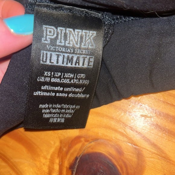 Victoria’s Secret Pink sports bras VS sports bra black and pink/mauve size XS - Picture 4 of 8